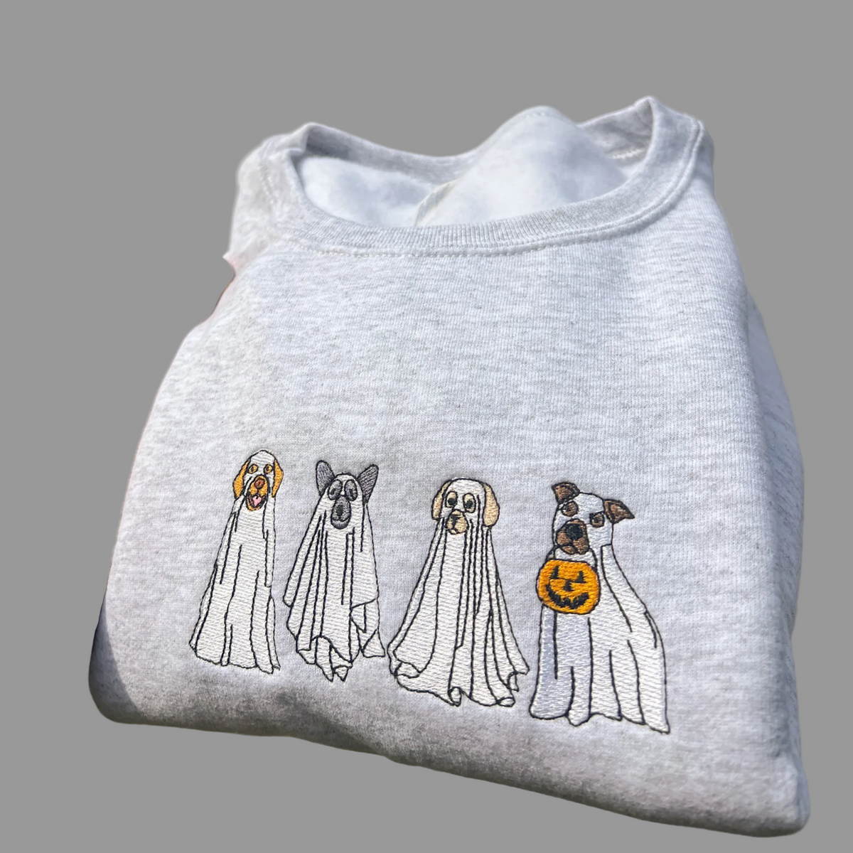 Ghost Dog Embroidered Crewneck