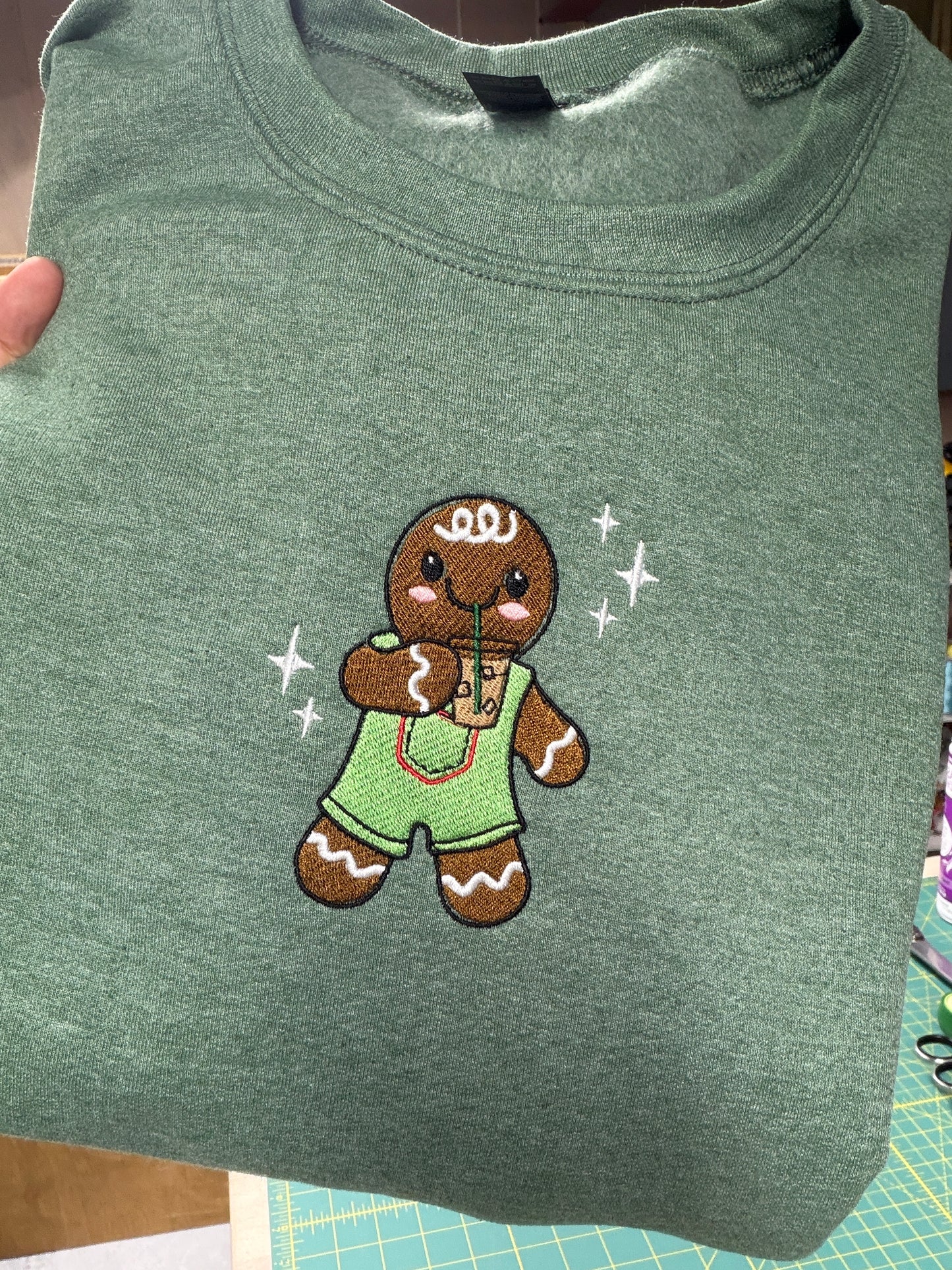 Gingerbread man iced coffee