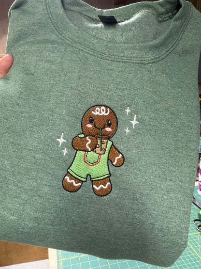 Gingerbread man iced coffee