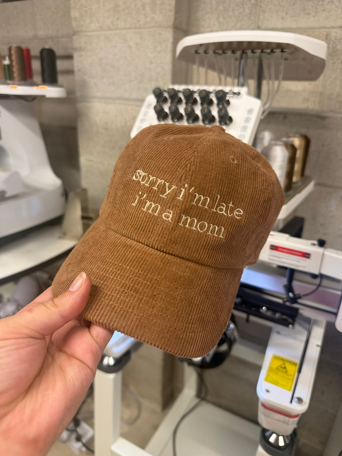 Sorry I’m late, I’m a mom hat