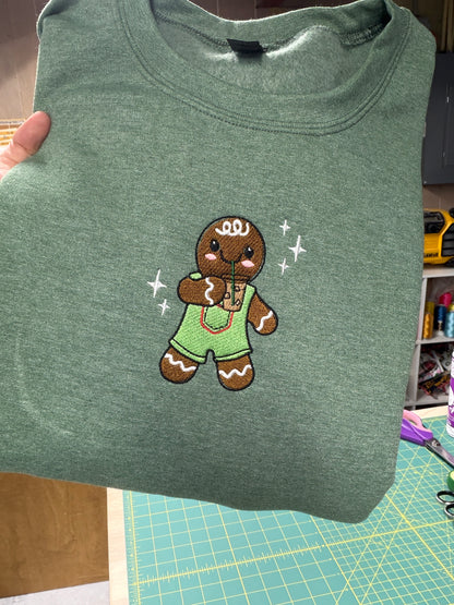 Gingerbread man iced coffee