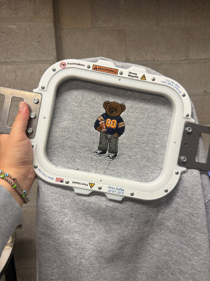 Football bear crewneck