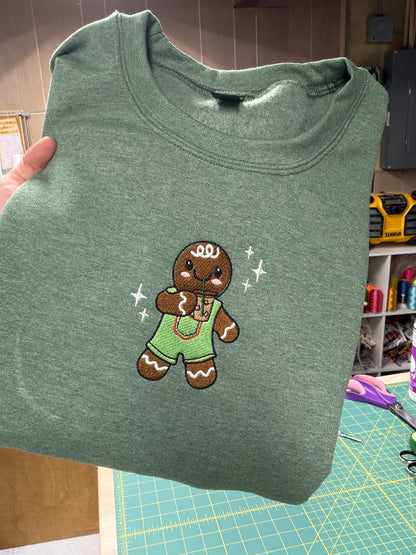 Gingerbread man iced coffee