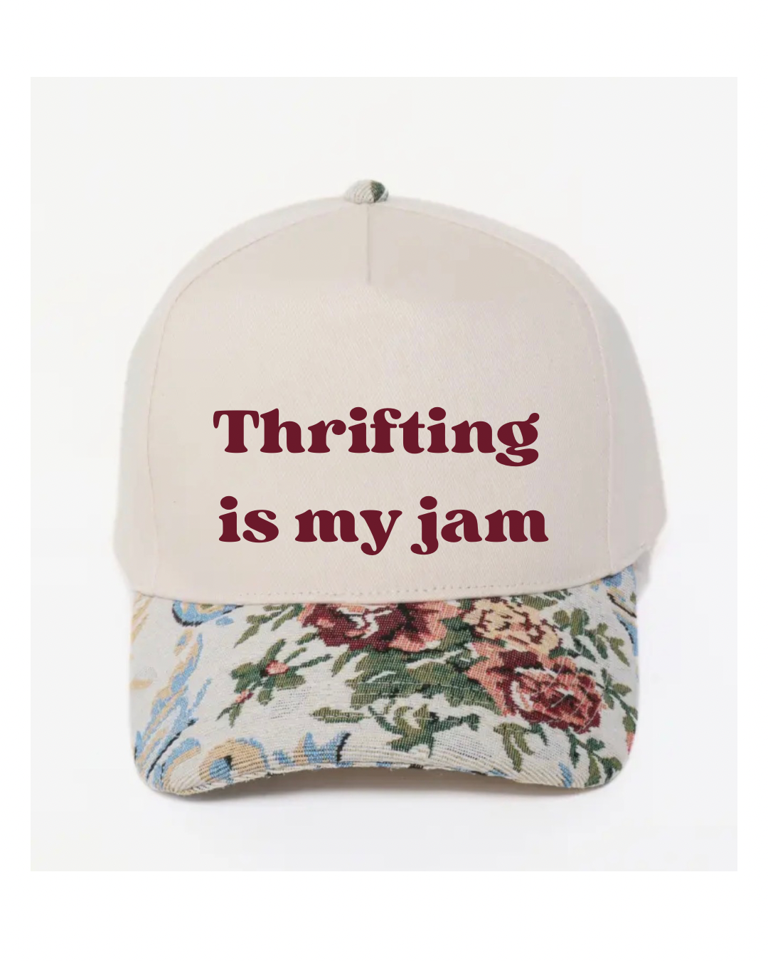 Floral brim hat