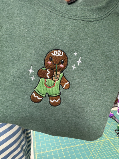 Gingerbread man iced coffee