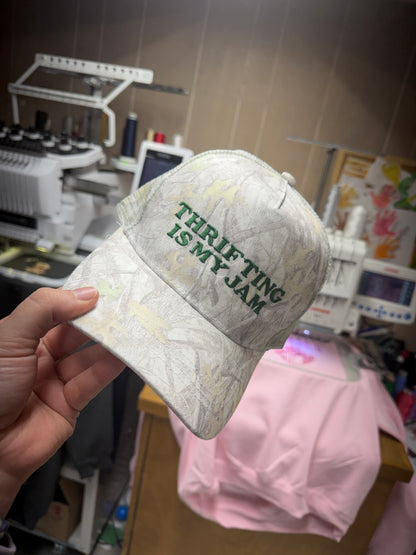 Thrifting is my Jam Camo: Trucker Hat