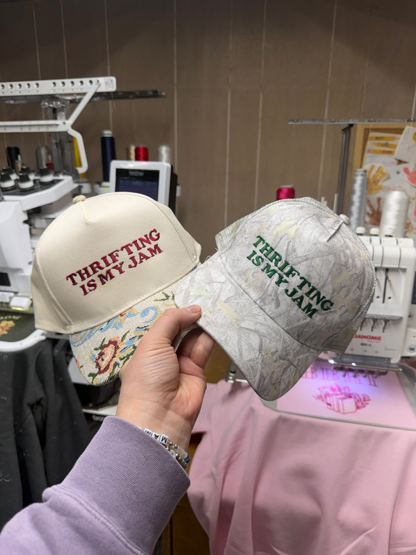 Thrifting is my Jam Camo: Trucker Hat