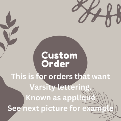 Custom Applique Order
